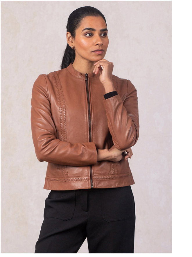 Anthorn Leather Jacket Inca Tan