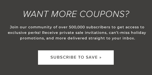 Subscribe to receive more coupons