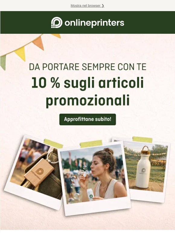 Omaggi e merchandising per eventi indimenticabili