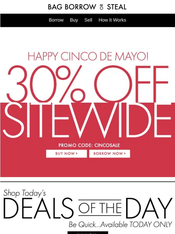 30% OFF EVERYTHING…Ends @ Midnight + Free Shipping