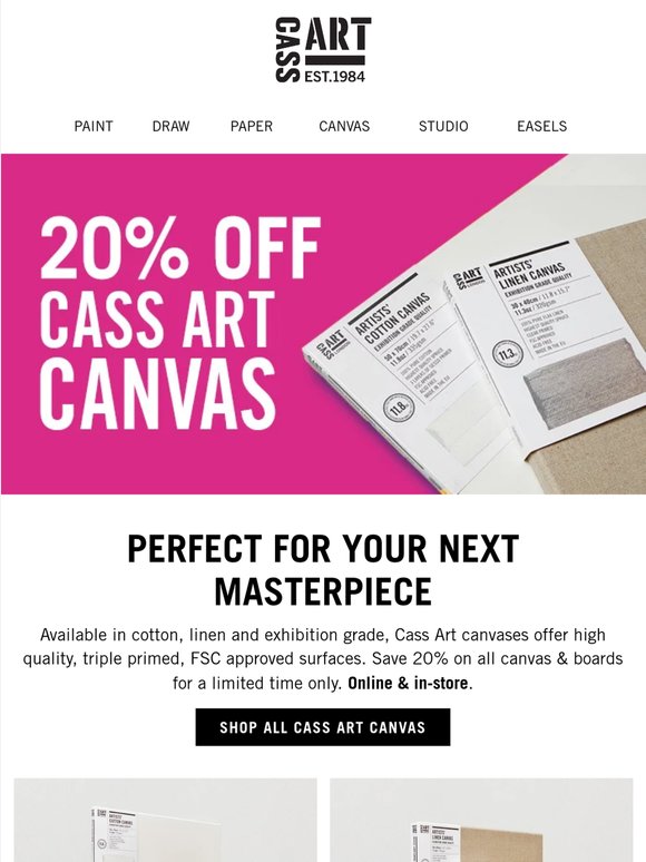Exhibition Grade Canvas Sale!