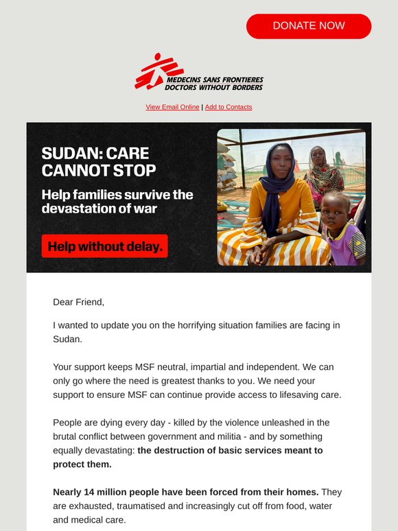 Help families survive the devastation of war
