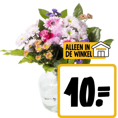 PLUK boeketje kleurrijk 10 euro