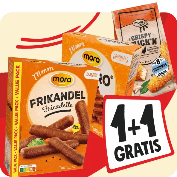 Alle Mora Originals, Classics of Crispy Chick’n 1+1 gratis 