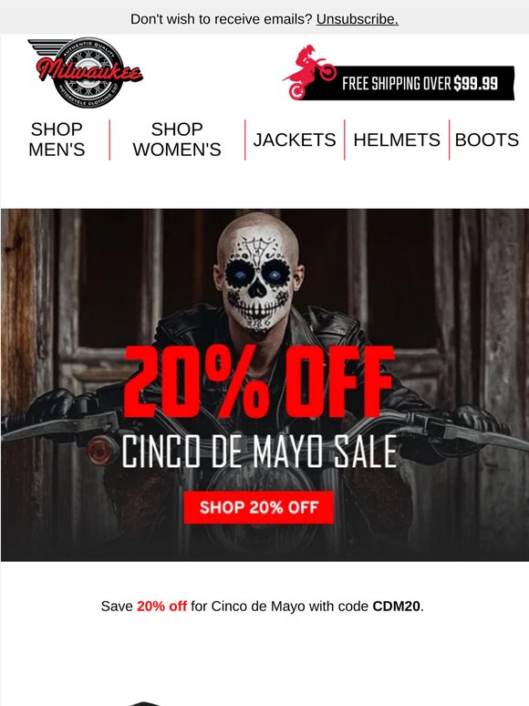 Today Only - 20% off Cinco de Mayo Sale 💀