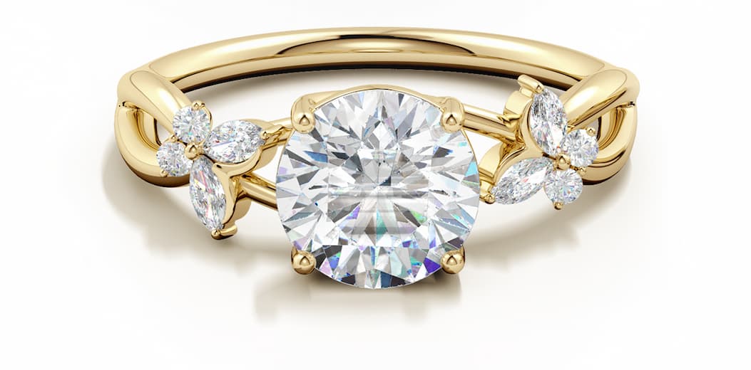 Lab Diamond Butterfly Engagement Ring