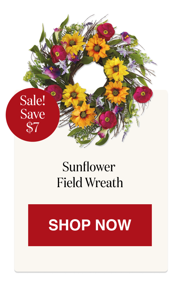 Sunflower Field Wreath [Click here to Shop Now]
