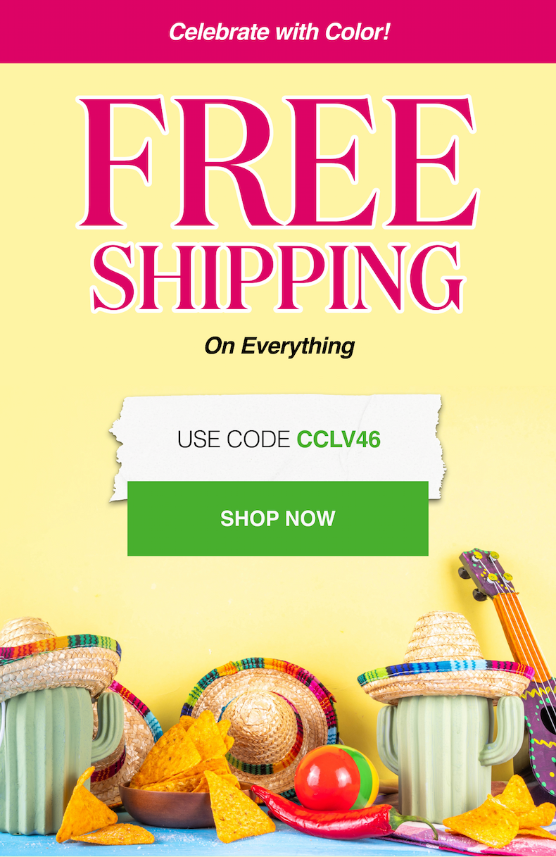 Celebrate with Color!  Free Shipping on Everything Use code: CCLV46