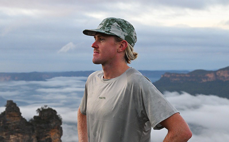 A Fractel runner wearing the M-Series Cap