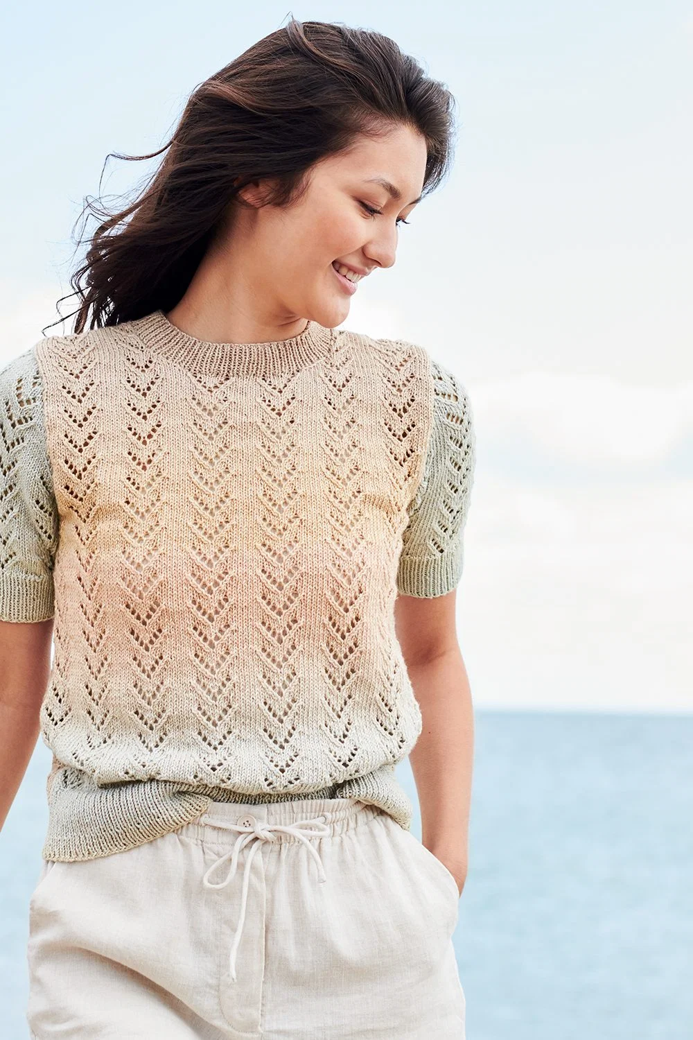 Strickset Shirt in Pastellfarben