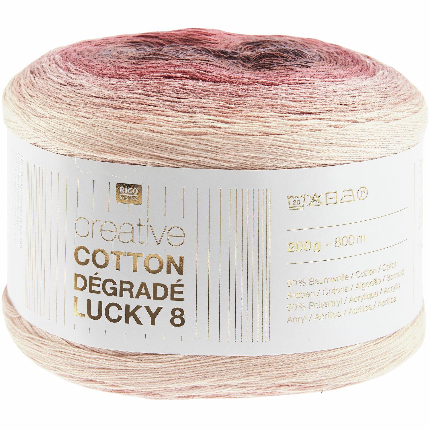Creative Cotton Dégradé Lucky 8 in Zitrone