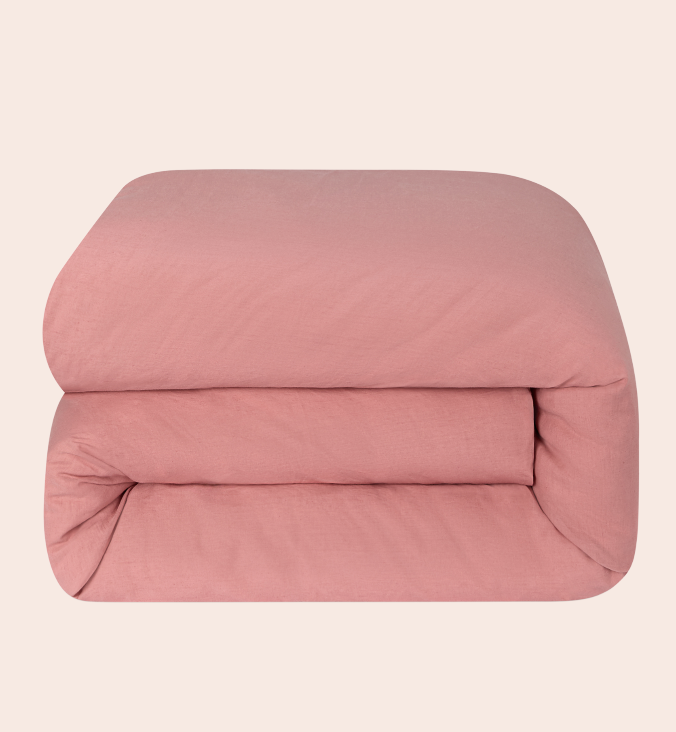 Dusty Pink Linen Blend Duvet Cover 