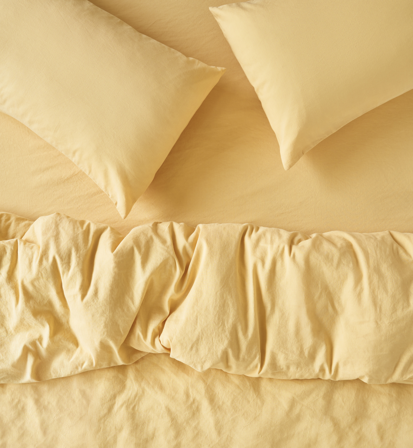 Butter Yellow Linen Blend Duvet Cover