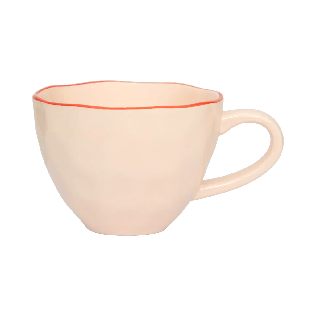 Image of Urban Nature Culture Good Morning kopje Cappuccino/Tea sculpted - Old Pink - 11x8cm