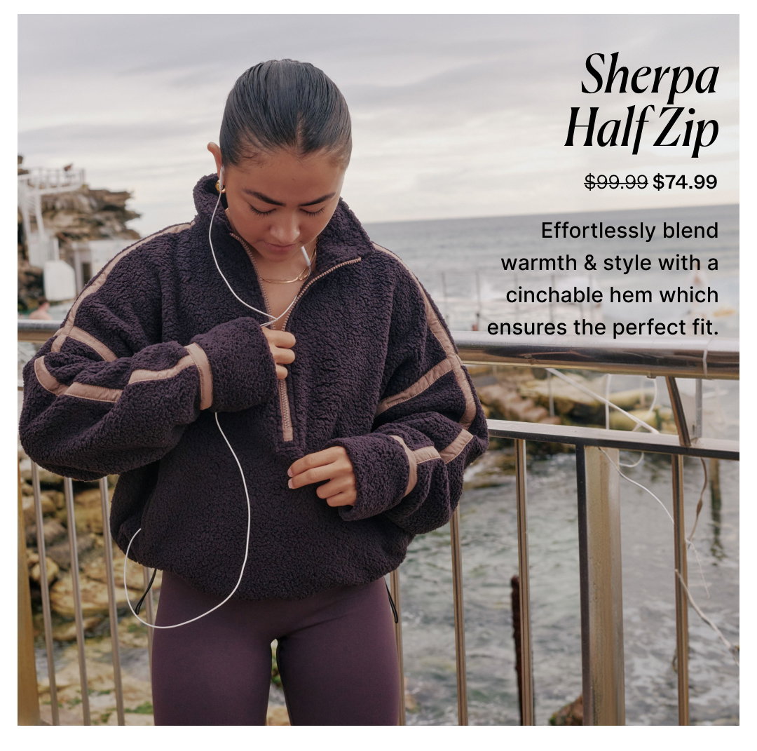 Sherpa Half Zip Was $99.99 Now $74.99