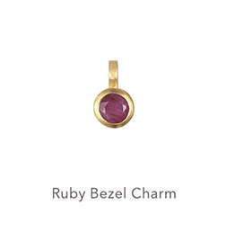 Ruby Bezel Charm