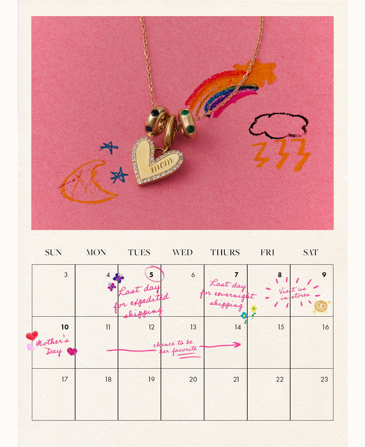 Last Chance for Expedited Shipping by Mothers Day
