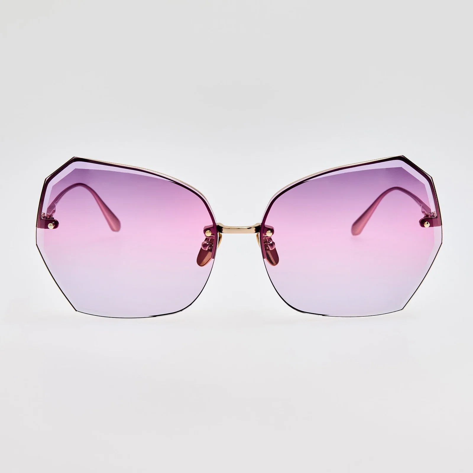 Image of Lila Sunglasses in 22K Gold and Purple