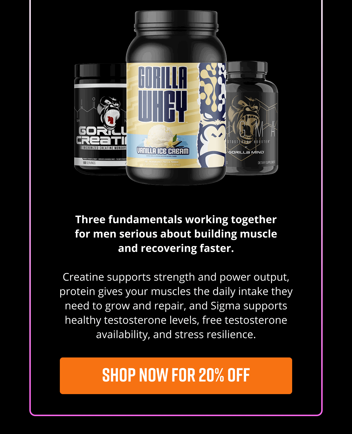 Shop Now For 20% OFF (Male Performance Stack) - Gorilla Mind