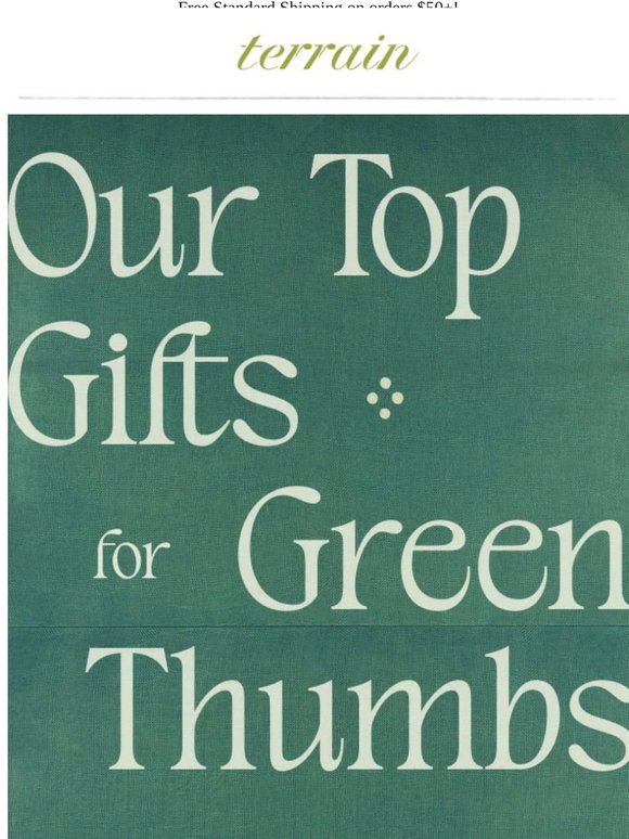 Dig in: garden gifts starting at $25!