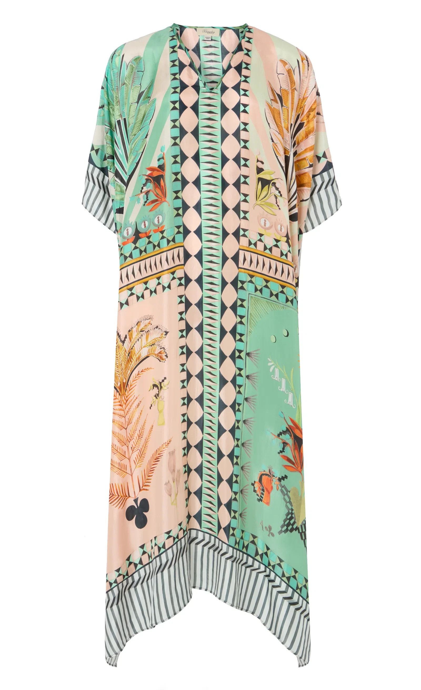 Image of Amber V-Neck Kaftan - Bellini Mix