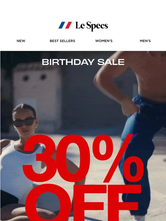 30% OFF SITEWIDE Birthday Sale