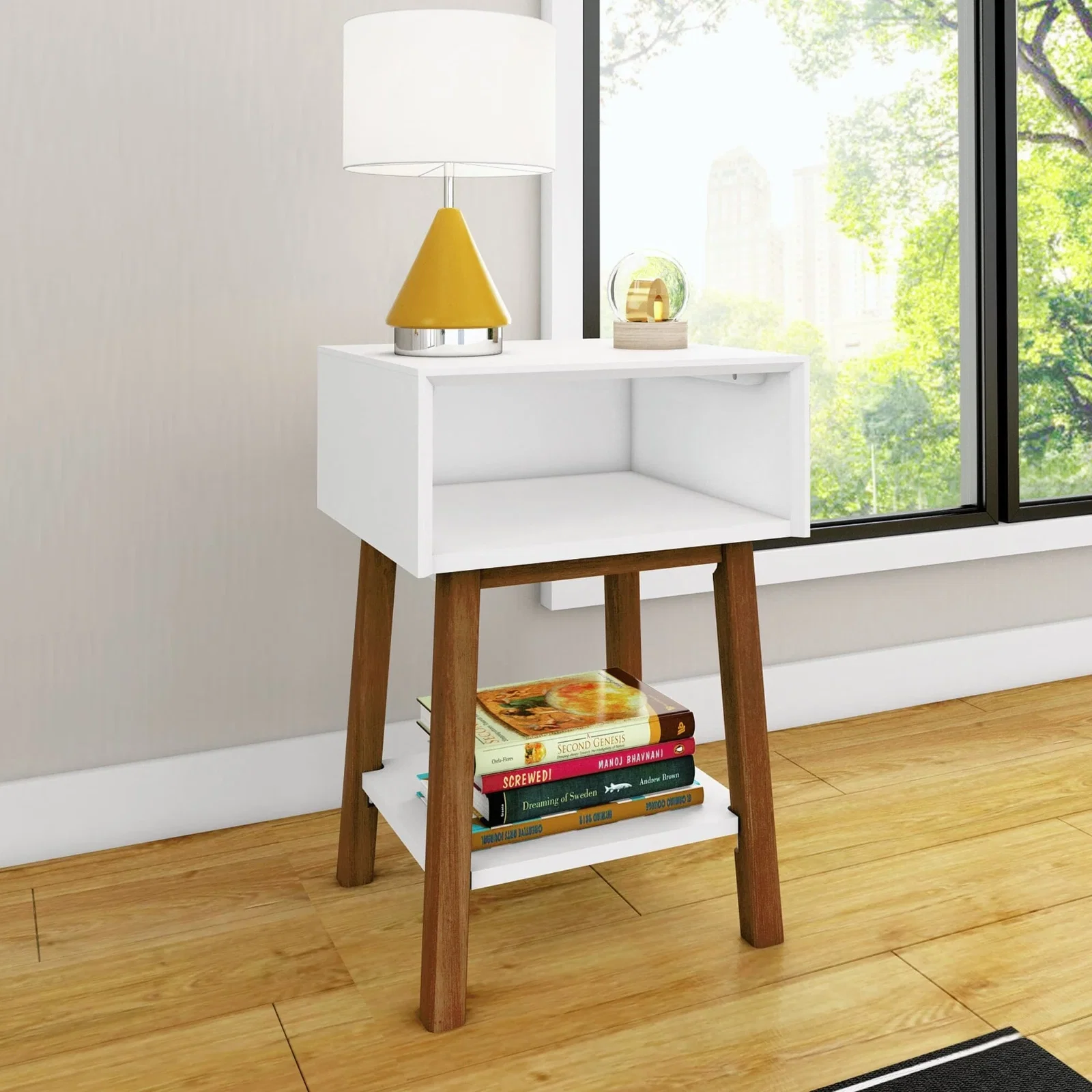 Image of Mid-Century Modern Cubby Nightstand