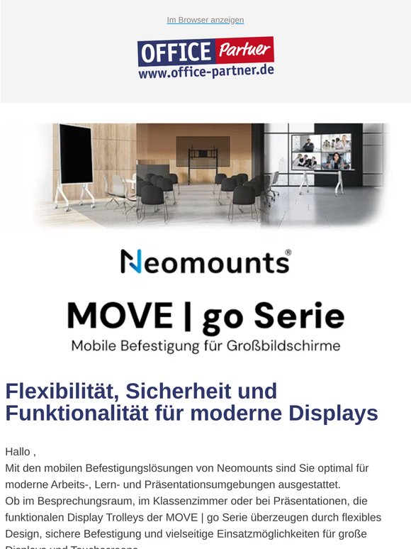 Entdecken Sie die mobilen Befestigungslösungen von Neomounts