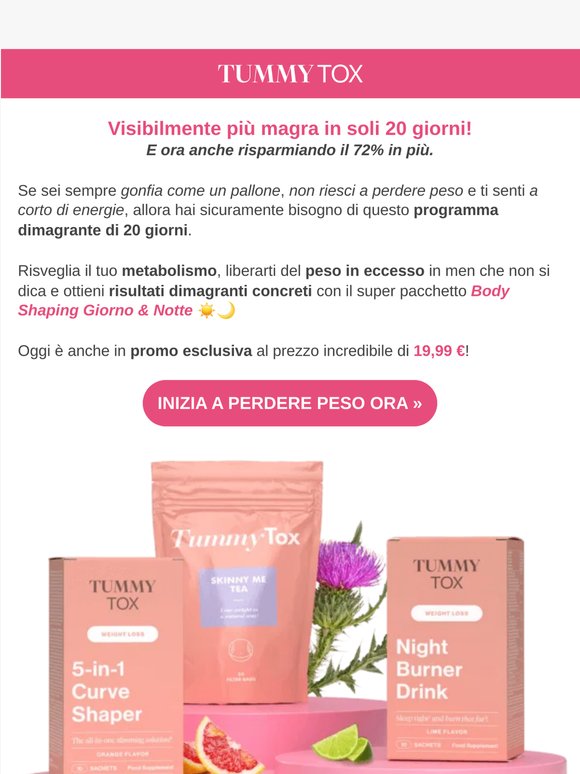 Sì, PUOI perdere peso in 20 giorni!