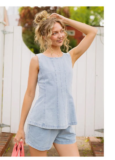 Shop Demi Denim Top