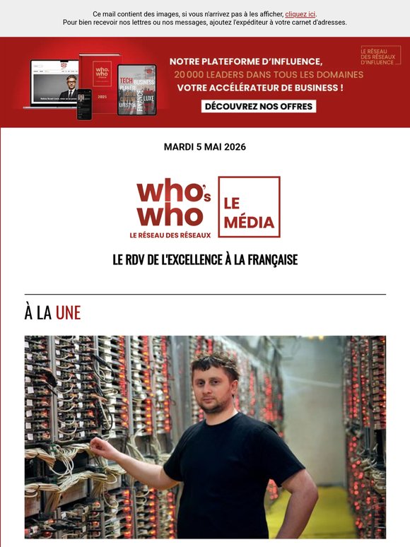Aujourd'hui dans WHO'S WHO :Sylvie Méléard , Octave Klaba, SquareMind, Gaëlle Perraudin