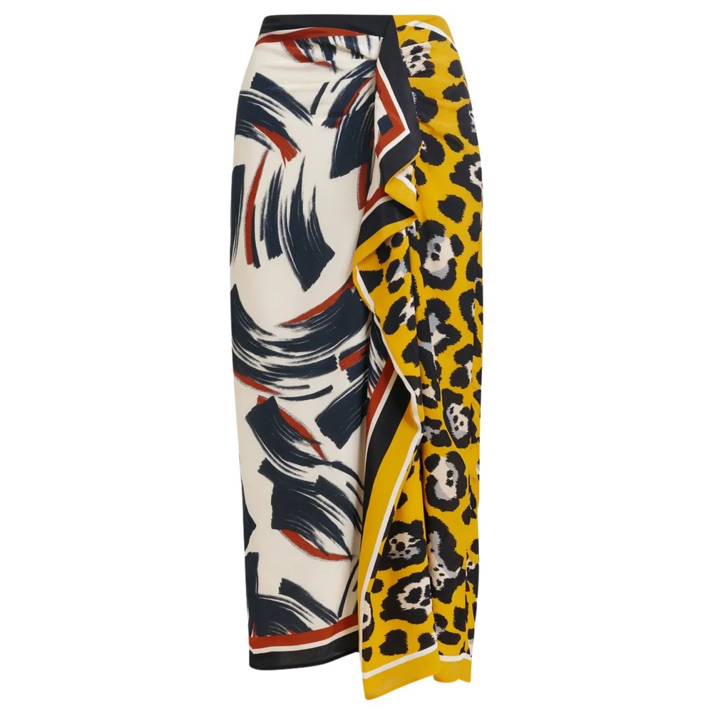 Image of Juanita Draped Skirt - Yellow Ocher
