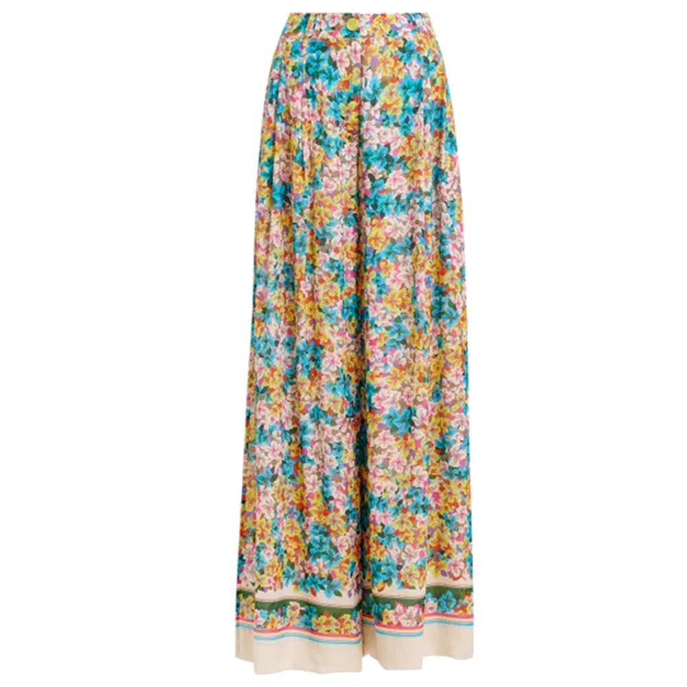 Image of Joek Wide Leg Trousers - Lemon Sqeeze