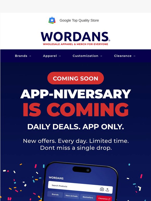 Get ready for the app-niversary 🎉