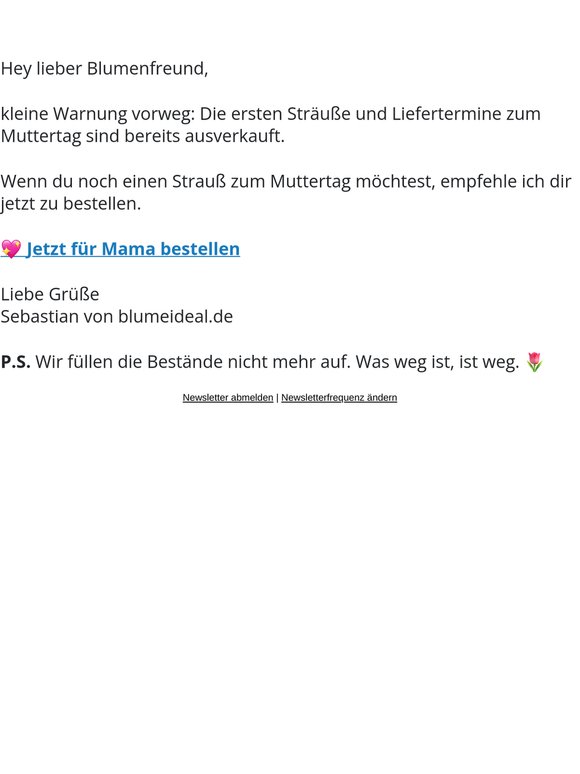 ⚠️ Kleine Warnung