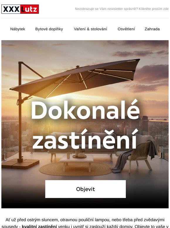 ⛱️ Zastínění všeho druhu