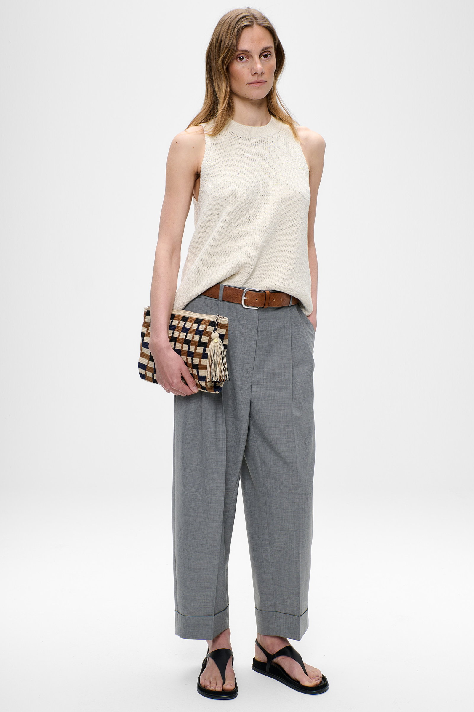 Cotton Tape Sleeveless Top