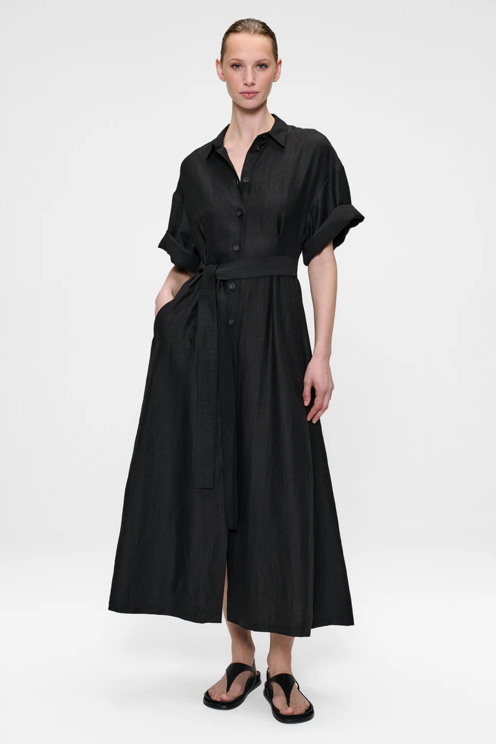 Light Linen Shirt Dress