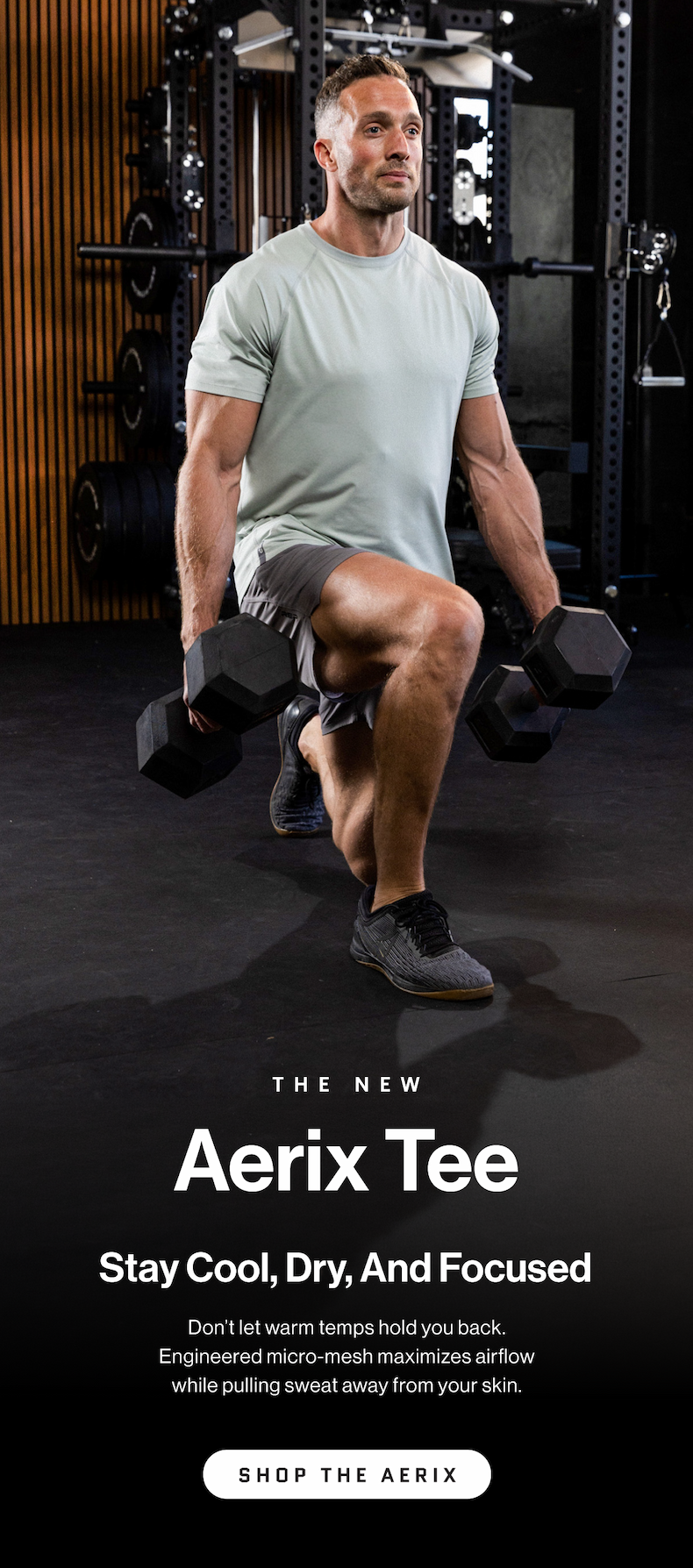 The New Aerix Tee — Stay Cool, Dry, and Focused. 