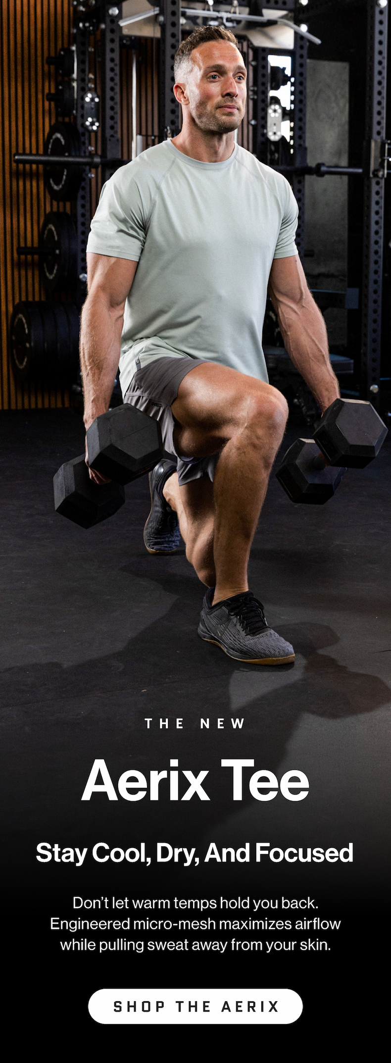 The New Aerix Tee — Stay Cool, Dry, and Focused. 