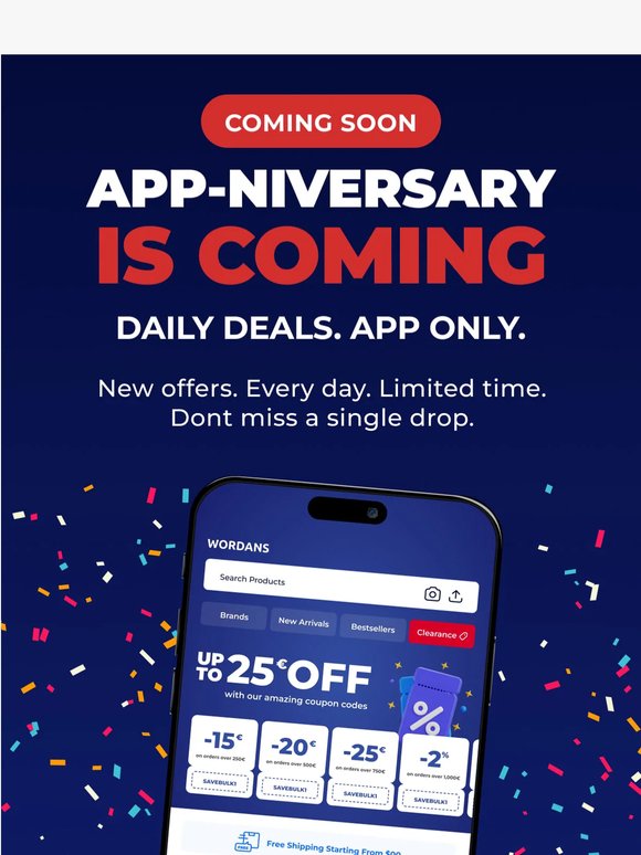 Get ready for the app-niversary 🎉