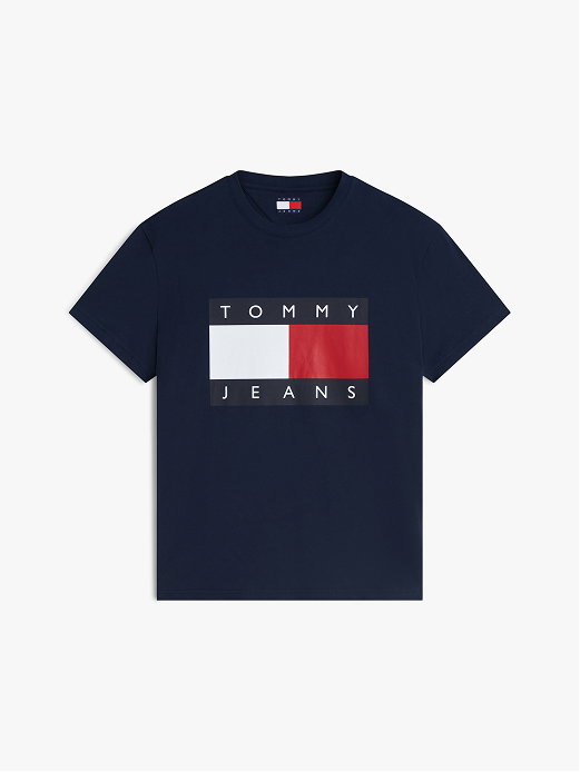 T-Shirt mit Flag-Badge und Rundhalsausschnitt