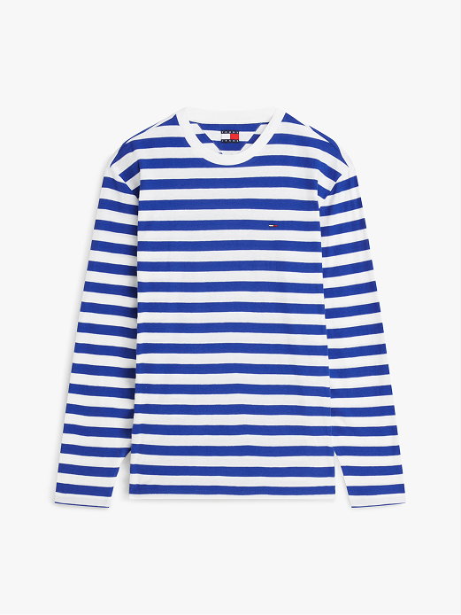 Langarmshirt mit Tommy Flag und Streifen