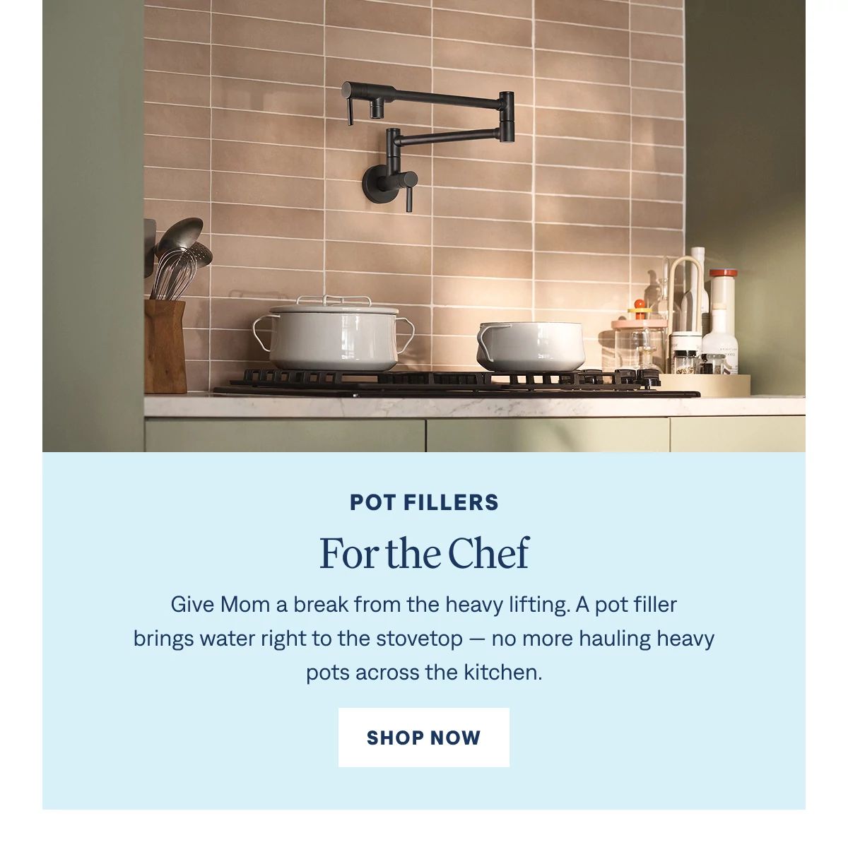 Pot Fillers. For the Chef. 