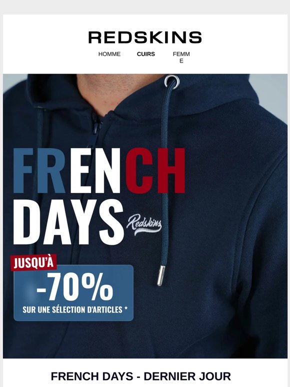 Aujourd'hui seulement : jusqu'à -70% chez Redskins.