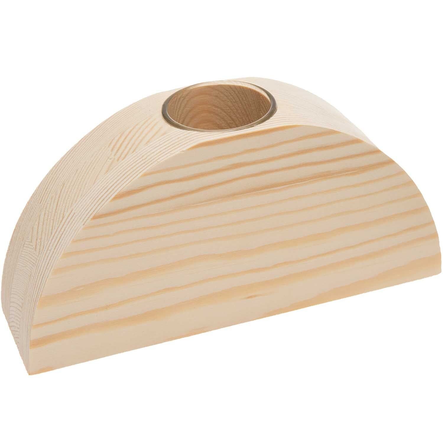 Holz-Regenbogen mit großer Glasvase
