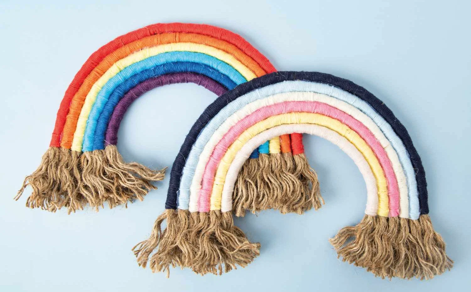 Kostenlose Bastelanleitung Woll-Regenbogen