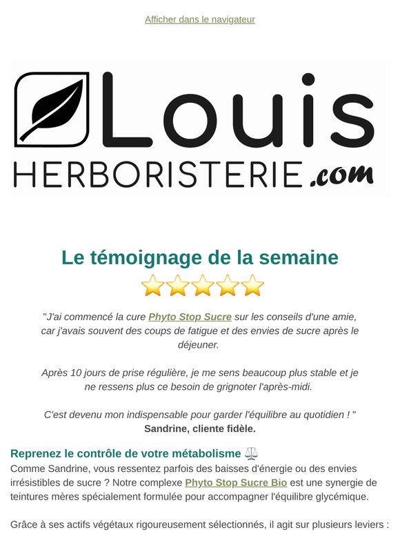 🍭 "Moins de grignotage" : l'avis de Sandrine sur notre Phyto Stop Sucre !