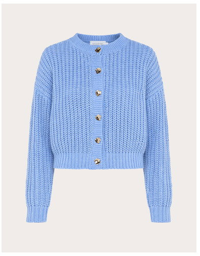 Gold Detail Chunky Knit Cardigan