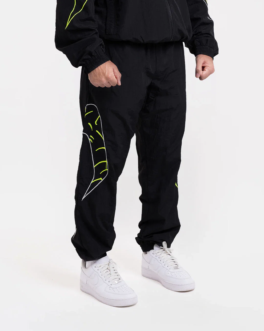 Nakatani x BOXRAW Track Bottoms - Black/Yellow